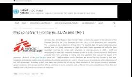 
							         Medecins Sans Frontieres and LDCs | Support Measures Portal for ...								  
							    