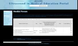 
							         MedEd Forum - Ultrasound in Medical Education Portal								  
							    