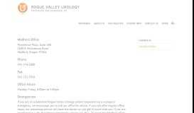 
							         Medford Office - Rogue Valley Urology								  
							    