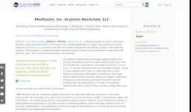 
							         Medfusion, Inc. Acquires NexSched, LLC | Business Wire								  
							    