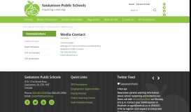 
							         Media Contact - Saskatoon Public Schools								  
							    