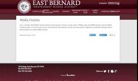 
							         Media Outlets - East Bernard Independent School District								  
							    