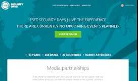 
							         Media partnerships - ESET Security Days								  
							    