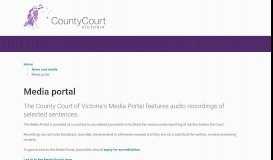 
							         Media portal - County Court of Victoria								  
							    