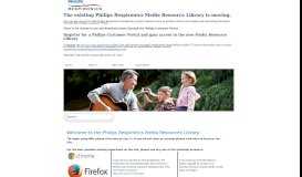 
							         Media Resource Library, Philips Respironics								  
							    