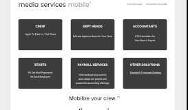 
							         Media Services Mobile | Mobilize your crew.								  
							    