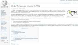 
							         Media Technology Monitor (MTM) - Wikipedia								  
							    