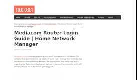 
							         Mediacom Router Login Guide | Home Network Manager								  
							    