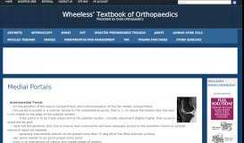
							         Medial Portals - Wheeless' Textbook of Orthopaedics								  
							    