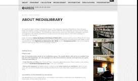 
							         medialibrary - ARGOS centre for art and media								  
							    