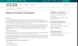 
							         MediaRoom - About Cision Canada - Products								  
							    
