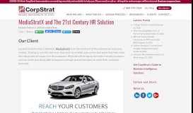 
							         MediaStratX and The 21st Century HR Solution - CorpStrat: HR ...								  
							    