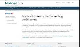 
							         Medicaid Information Technology Architecture | Medicaid.gov								  
							    
