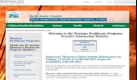 
							         Medicaid Provider Information - Montana.gov								  
							    