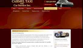 
							         Medicaid Transportation : :: Carmel Taxi and Car Service ::								  
							    