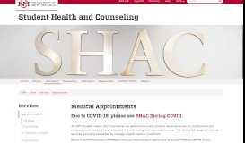 
							         Medical Appointments :: Student Health and Counseling | The ...								  
							    