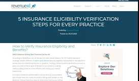 
							         Medical Billing - 5 Insurance Eligibility Steps For Every Practice								  
							    