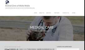 
							         Medical Care - Animal Clinic of Walla Walla								  
							    