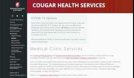 
							         Medical Clinic - Cougar Health Services - Washington State University								  
							    