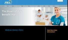 
							         Medical, Dental, and Vision - Professional Benefit Administrators								  
							    