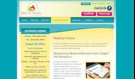 
							         Medical Forms | Chapel Hill Pediatrics								  
							    