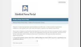 
							         Medical Home Portal FAQs Survey								  
							    