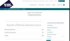 
							         Medical Laboratory Science placements | Charles Darwin University								  
							    
