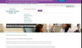 
							         Medical Oncology & Hematology - Grand View Health								  
							    