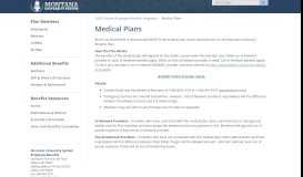 
							         Medical Plans - MUS Choices - Montana University System								  
							    