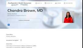 
							         Medical Professional Chandra Brown, MD | Southwestern Health ...								  
							    