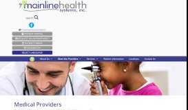 
							         Medical Providers | Mainline Health Systems | Quality Health Care								  
							    