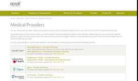 
							         Medical Providers | Nova Healthcare Administrators								  
							    