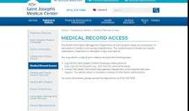 
							         Medical Record Access - Saint Joseph's Medical Center								  
							    