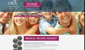 
							         Medical Record Request - ORA Orthopedics								  
							    