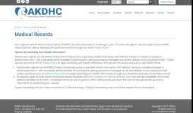 
							         Medical Records – AKDHC								  
							    