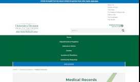 
							         Medical Records - Alice Hyde Medical Center								  
							    