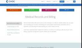 
							         Medical Records and Billing - CHOC Children's								  
							    