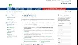
							         Medical Records | Aspirus Health Care								  
							    