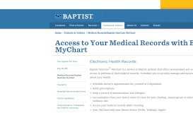 
							         Medical Records at Baptist Memorial Health Care								  
							    