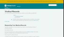 
							         Medical Records | Atrium Health								  
							    