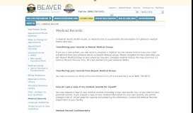 
							         Medical Records - Beaver Medical Group								  
							    