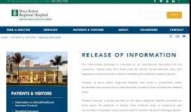 
							         Medical Records | Boca Raton Regional Hospital								  
							    
