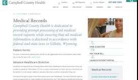 
							         Medical Records | Campbell County Health								  
							    