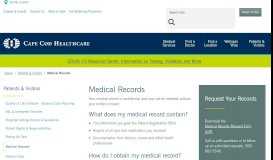 
							         Medical Records - Cape Cod Healthcare								  
							    