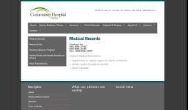 
							         Medical Records - Community Hospital Fairfax								  
							    