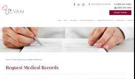 
							         Medical Records | CVAM								  
							    