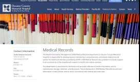 
							         Medical Records | Decatur County Memorial Hospital								  
							    