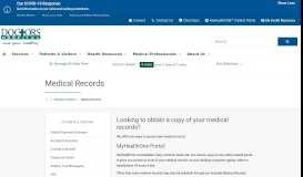 
							         Medical Records | Doctors Hospital								  
							    