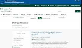 
							         Medical Records | Fairview Park Hospital								  
							    