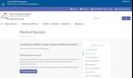 
							         Medical Records For Patients | Texas Orthopedic Hospital								  
							    